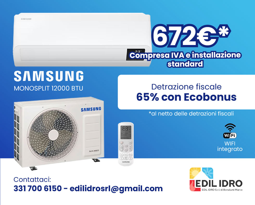 promozione condizionatori samsung